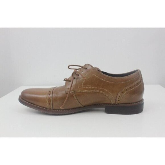 Rockport Men Shoes Style Purpose Cap Toe Oxford M77066 Leather Brown Sz 9.5 W - Picture 12 of 16